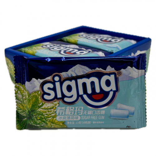 Жевательная резинка без сахара SIGMA со вкусом мяты 13г
