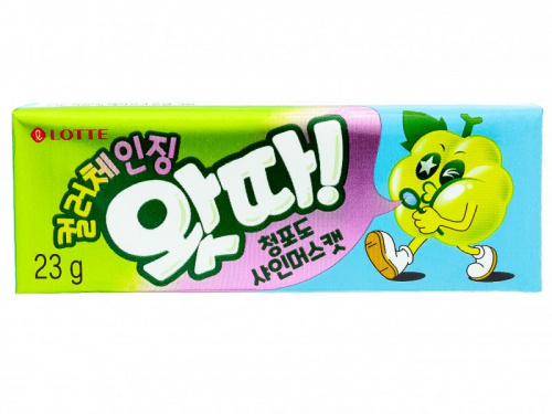 Резинка жевательная WHATTA GREEN GRAPE, пластинки, 23г КОРЕЯ