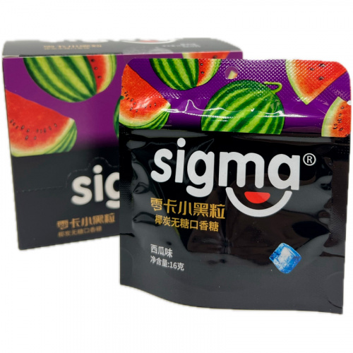 Жевательная резинка без сахара SIGMA освежающая со вкусом арбуза 16г фото 2