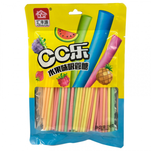 КОНФЕТЫ HUIFENGYUAN "СОЛОМКА" СО ВКУСОМ ЙОГУРТА 138 Г