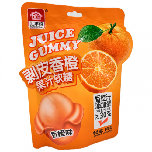 МАРМЕЛАД HUIFENGYUAN СО ВКУСОМ АПЕЛЬСИНА 100г 