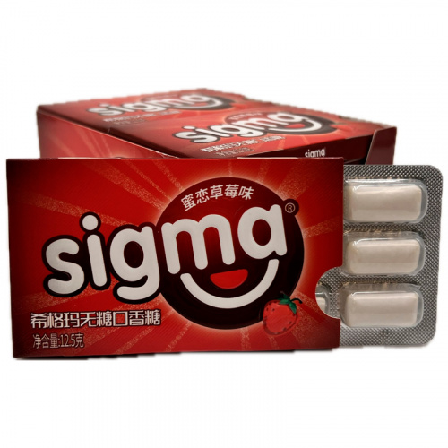 Жевательная резинка без сахара SIGMA со вкусом клубники 12,5г
