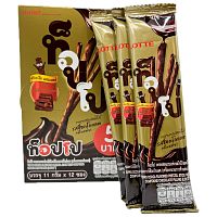 Палочки бисквитные "ТОППО" с какао начинкой СЛИМ пачка, Thai Lotte, 11г												