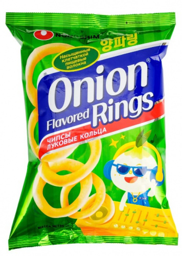 Чипсы луковые кольца Onion Rings 40г КОРЕЯ