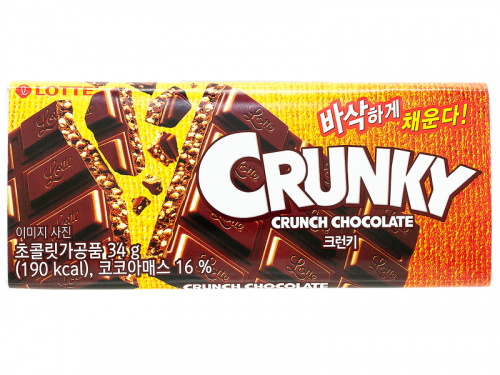 Шоколад CRUNKY хрустящий 34г КОРЕЯ