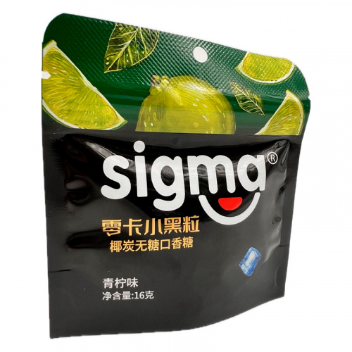 Жевательная резинка без сахара SIGMA освежающая со вкусом лайма 16г