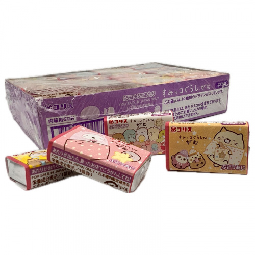 Резинка жевательная Coris "Sumikko Gurashi" вкус Винограда 6г