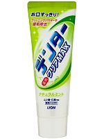 Зубная паста LION с микрогр "Dentor Clear MAX Natural Mint" натуральная мята, туба 140г ЯПОНИЯ