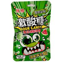 Карамель Hong Tai Kee кислая с шипучкой со вкусом арбуза 22г