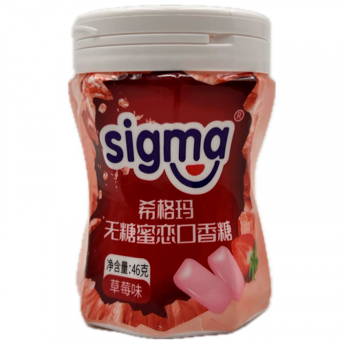 Жевательная резинка без сахара SIGMA со вкусом клубники 46г