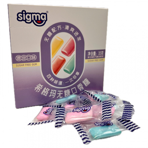 Жевательная резинка без сахара SIGMA ассорти вкусов 35г