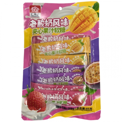 Конфеты HUIFENGYUAN вкус фруктового ассорти 85г