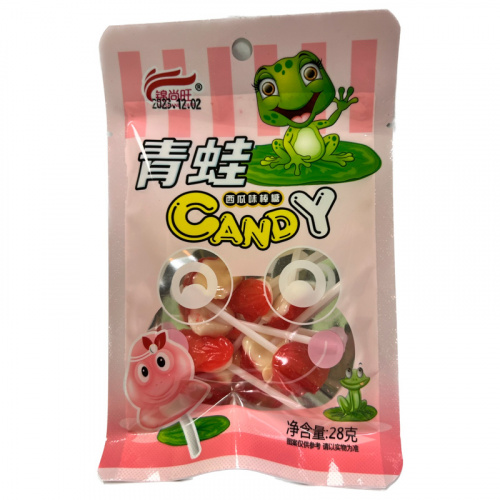 Леденец на палочке Jin Shang Wang Лягушка Арбуз 28г