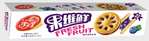 Печенье сахарное с черничной начинкой "Мейдан" 108г