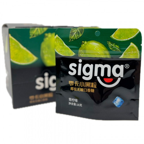 Жевательная резинка без сахара SIGMA освежающая со вкусом лайма 16г фото 2