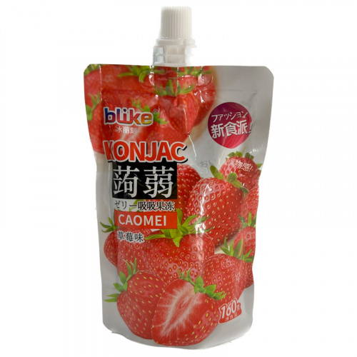 Желе питьевое с конжаком Blike Клубника 160г