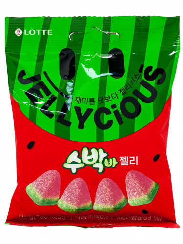 Мармелад жевательный "JELLYCIOUS WATERMELON" вкус арбуза 56г КОРЕЯ
