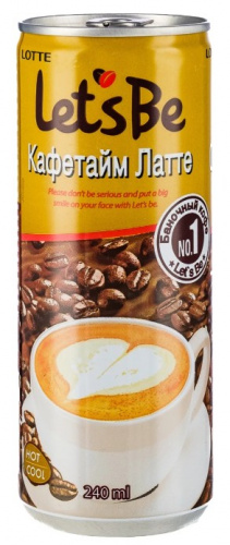 Напиток кофейный безалк. негаз. Let's be Cafetime Latte 240мл КОРЕЯ