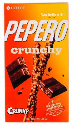 Соломка в шоколадной глазури Pepero Crunchy 39 г КОРЕЯ