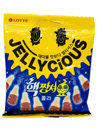 Мармелад жевательный "JELLYCIOUS MAX SOUR COLA" вкус колы 50г КОРЕЯ