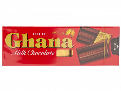 Шоколад ГАНА молочный 10шт, Lotte, 40г ЯПОНИЯ